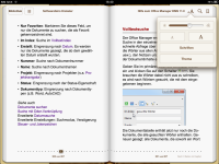 iPad-Screenshot des Office Manager-eBooks