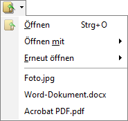 Popupmenü "Öffnen"